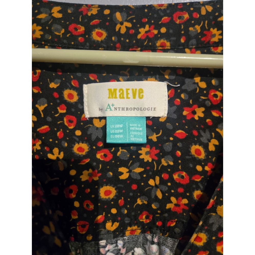 Maeve for Anthropologie Floral Midi Dress | Women's US 22 moody, dark, flirty - Picture 3 of 4